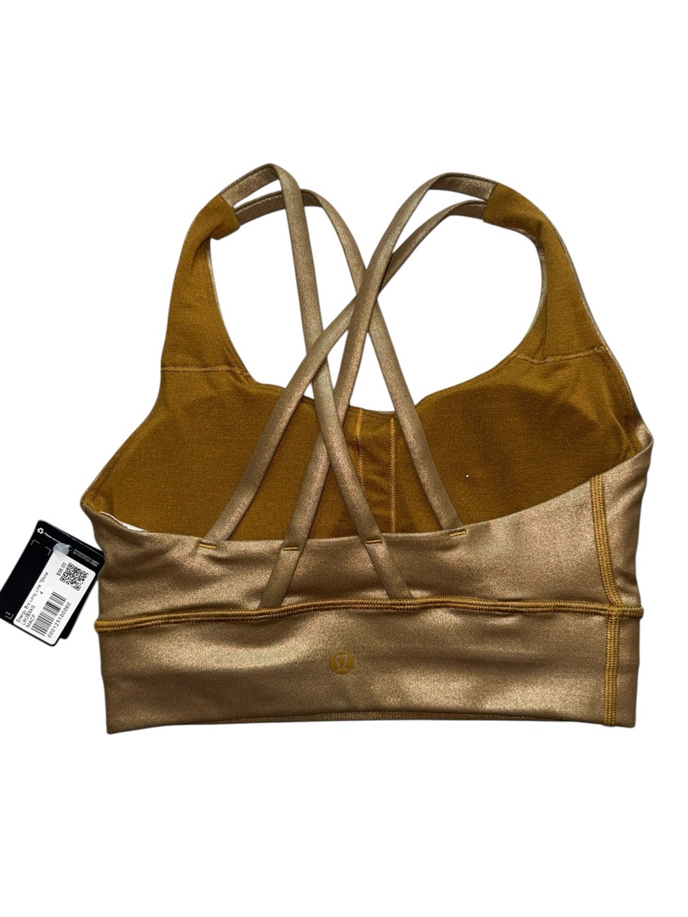 NWT LULULEMON Energy Bra Matte Copper Foil Long Line Shine Medium Support Bra 4 - Picture 4 of 10